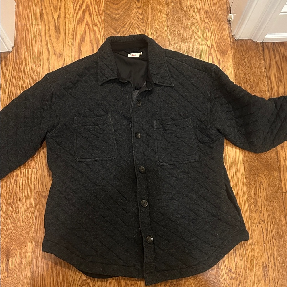 Faherty Charcoal Quilted Jacket